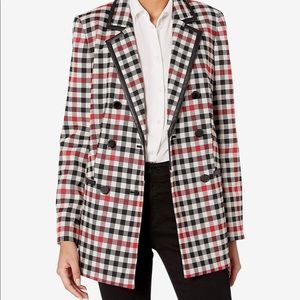 Karl Lagerfeld plaid blazer jacket